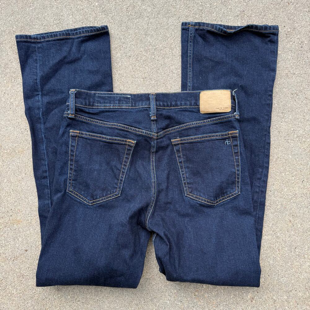 Rag & Bone New York Size 28 Peyton Mid Rise Boot Cut Dark Blue Jeans